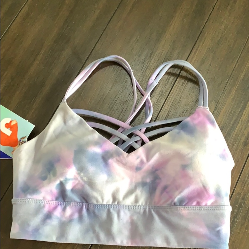XS Joy Lab Criss Cross Front, Strappy Tie Dye Sports Bra